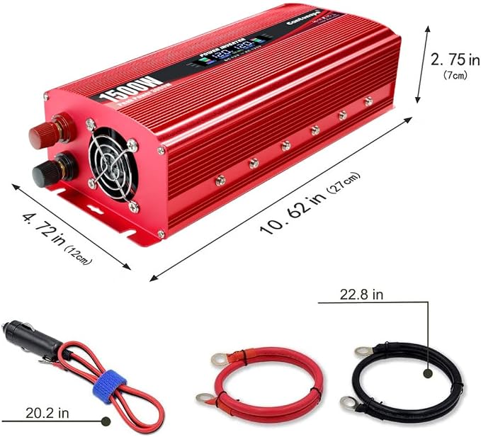 1500W Power Inverter 12V to 110V/120V Car Charger Converter - Image 7