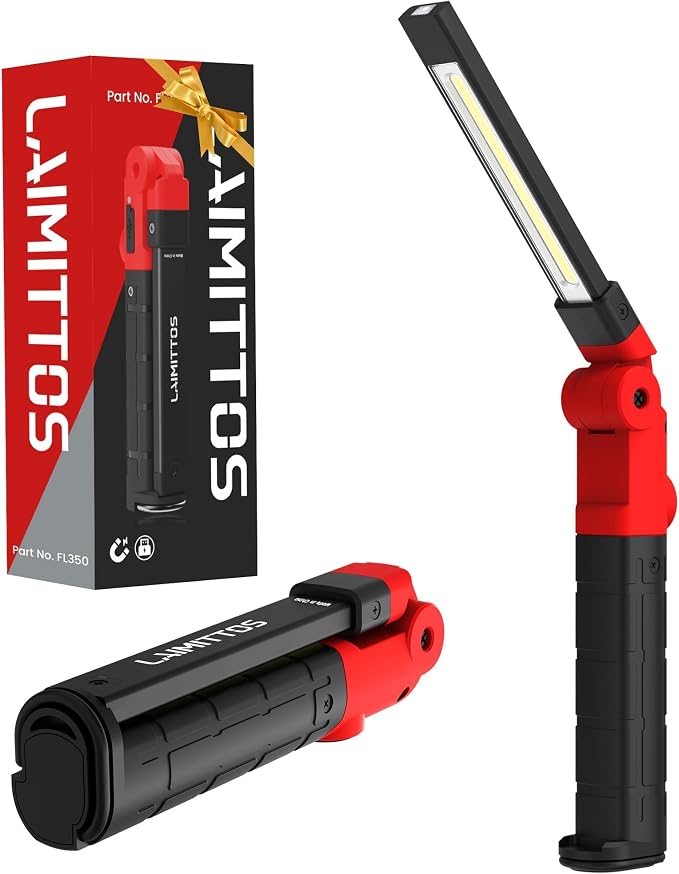 Rechargeable Work Light 2200mAh Magnetic LED Work Light Flashlight Mechanic by LAIMITTOS