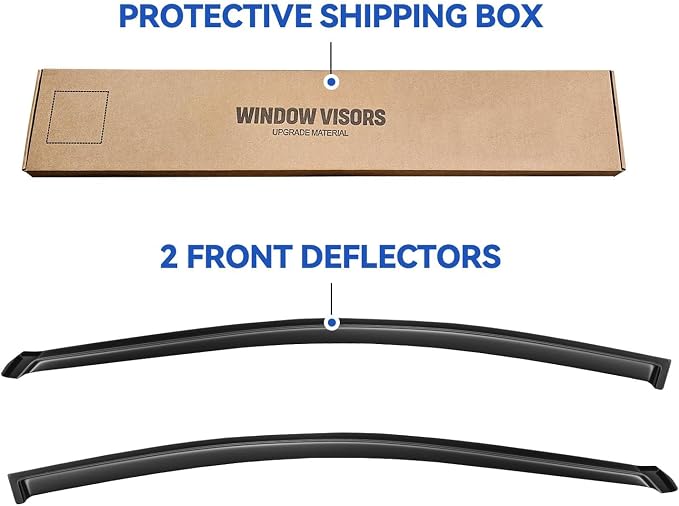 Window Visors Rain Guards for 2006-2011 Honda Civic Coupe, Out-Channel Window - Image 5