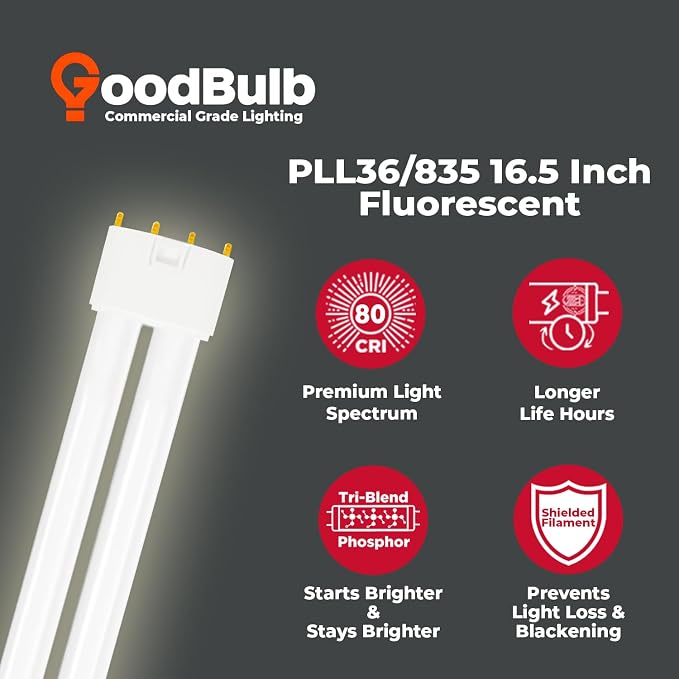 GoodBulb PLL36/835 36W 16.5" Twin Tube Compact Fluorescent Light Bulb 4-pin - Image 4