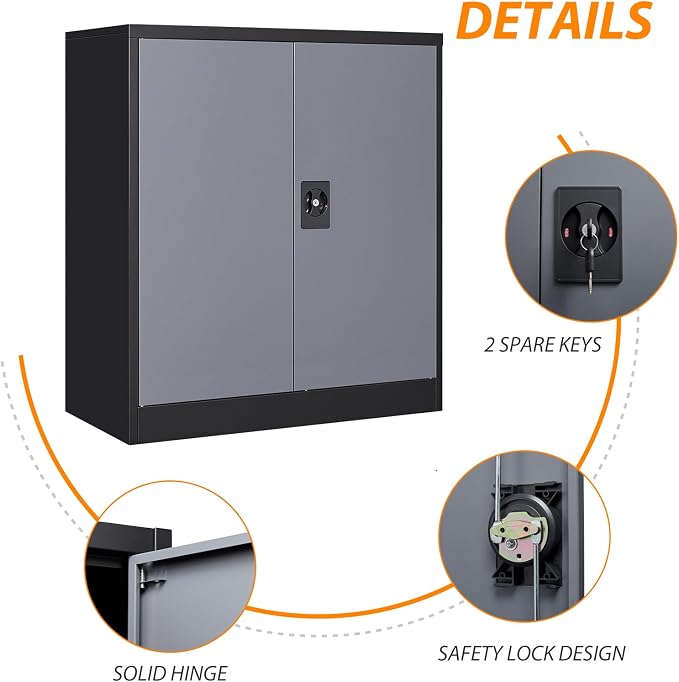 Metal Storage Cabinet, Lockable Storage Cabinet - Image 4