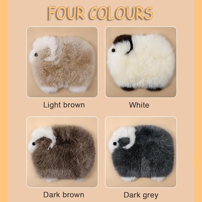 Genuine Wool Car Seat Cushion Comfort Style，Adorable Sheep Shaped Cushion - Image 5
