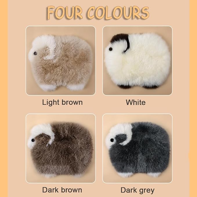 Genuine Wool Car Seat Cushion Comfort Style，Adorable Sheep Shaped Cushion - Image 5
