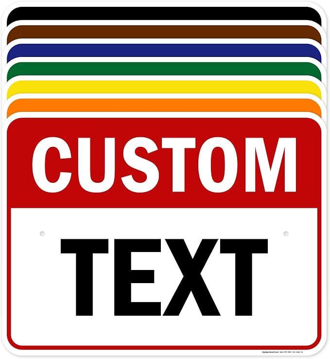 Custom Sign, Custom Sign for Business, Indoor/Outdoor use. 18x24 Inches by MySignCenter