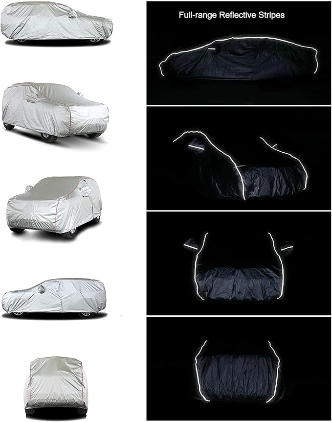 Tecoom Hard Shell Zipper Design Waterproof UV-Proof Windproof Car Cover - Image 3