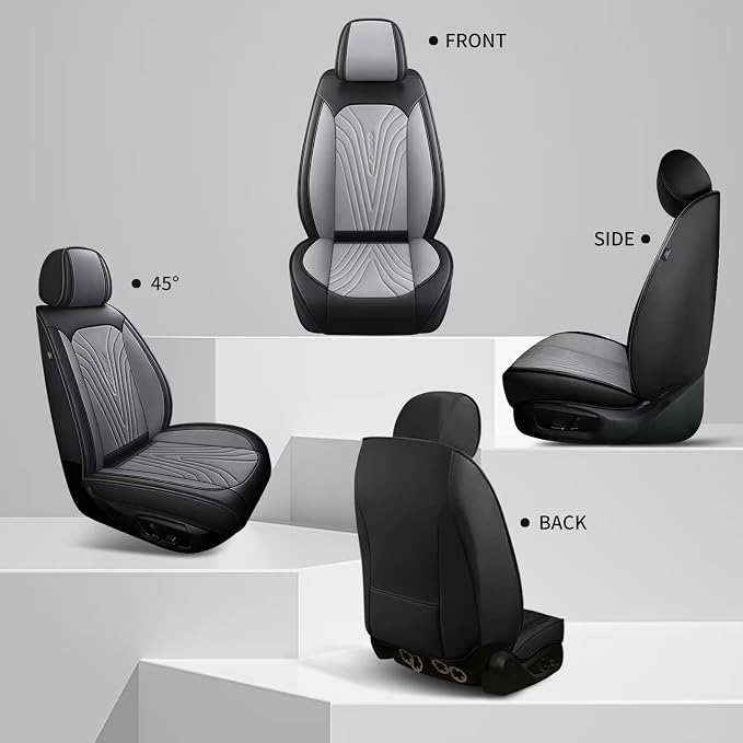Front Seat Covers Fit for Toyota Camry 2012-2025 Faux Leather Automotive Seat - Image 6