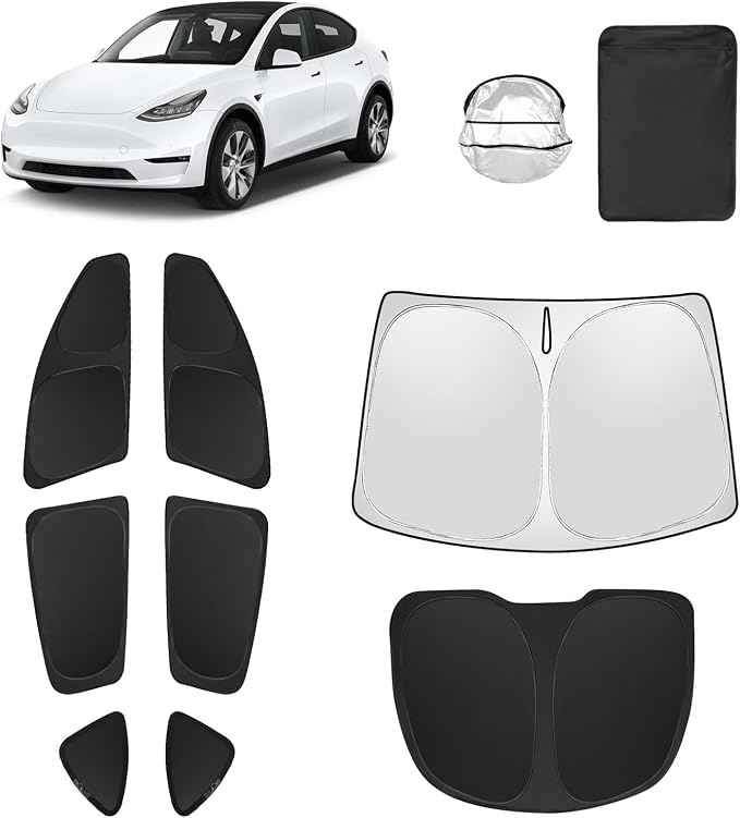 8pcs Car Window Shades for Tesla Model Y 2020-Present Accessories, Windshield by Unknown