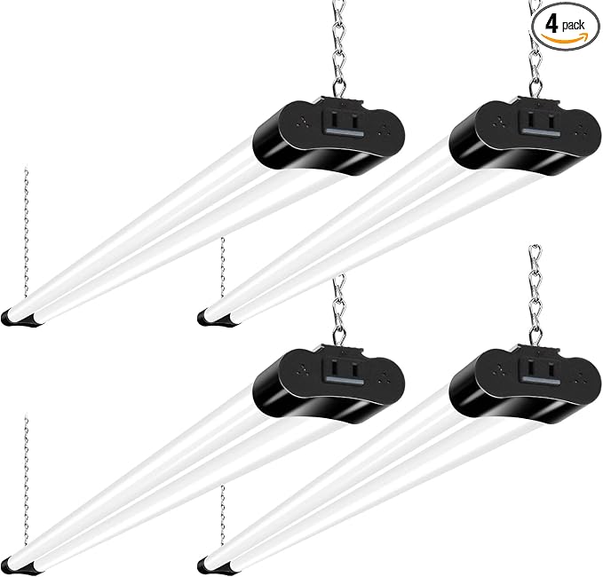 hykolity 4 Pack Linkable LED Shop Light, 4FT 42W, 5000K Daylight, by hykolity