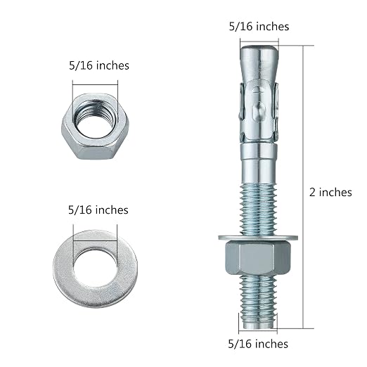 5/16x2 100Pcs Inch Standard Fasteners - Image 2
