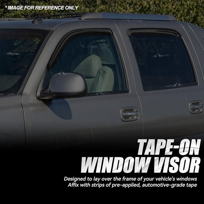 Auto Dynasty Set of 4 Carbon Fiber Pattern Window Visors Compatible - Image 3