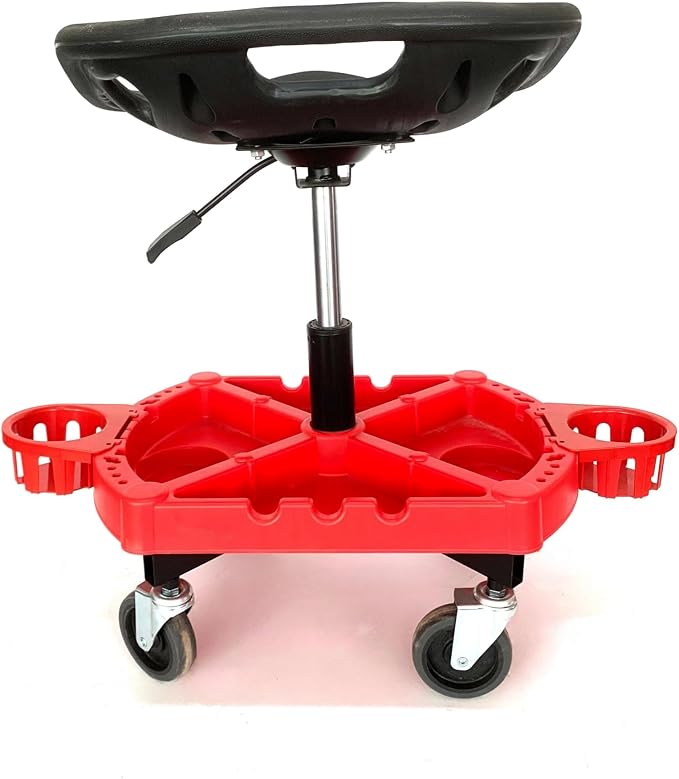 Car Detailing Stool Chair, Seat Height Adjustable Rolling Creeper, - Image 6