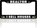 Realtor I Sell Houses License Plate Frame Funny House License Plate Holder by TINALUIN