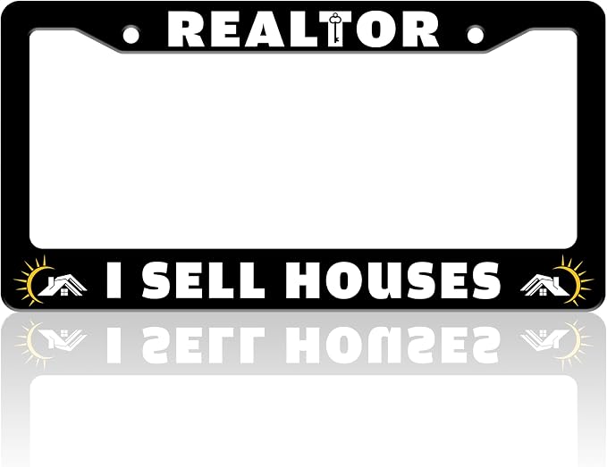 Realtor I Sell Houses License Plate Frame Funny House License Plate Holder by TINALUIN
