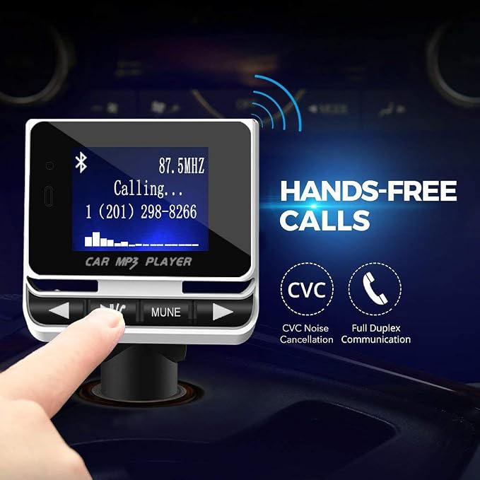 Bluetooth FM Transmitter for Car, Wireless Car Radio Adapter - Image 3