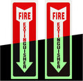 Madrigal Fire Extinguisher Glow in the Dark Sticker Sign, fire extinguisher sign by Unknown