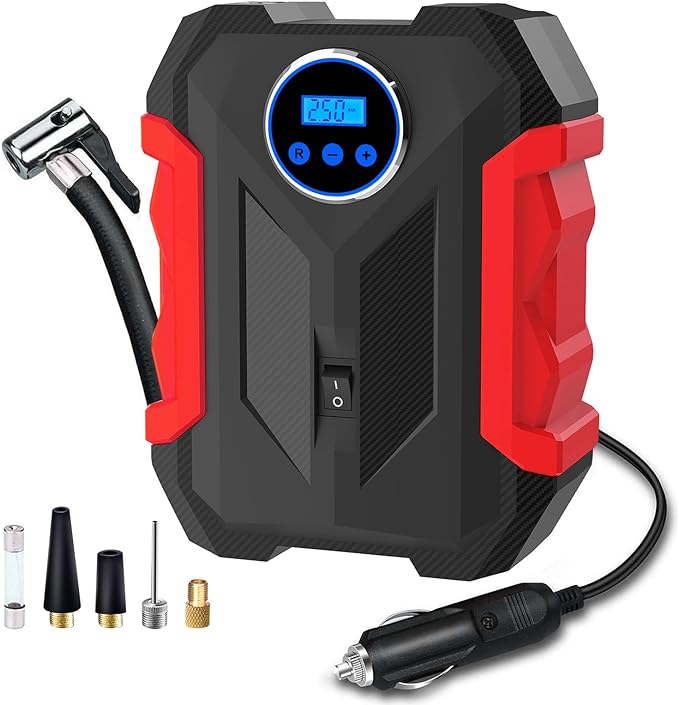 Digital Air Compressor for Car Auto Pump Portable Tire Inflator by CARSUN