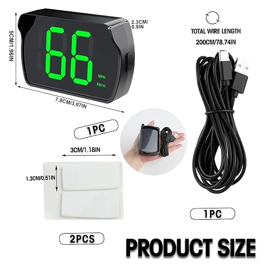 GPS Digital Speedometer for Car MPH, Golf Cart Universal HUD Speed Meter - Image 6