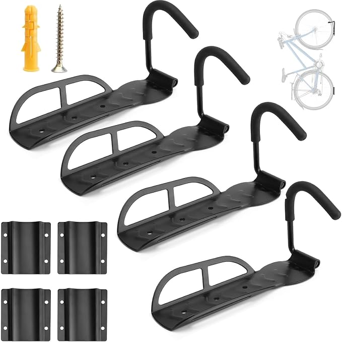 Garage Bike Rack Wall Mount, Bike Hanger Hooks, Heavy Duty Vertical Bicycle by Vousile