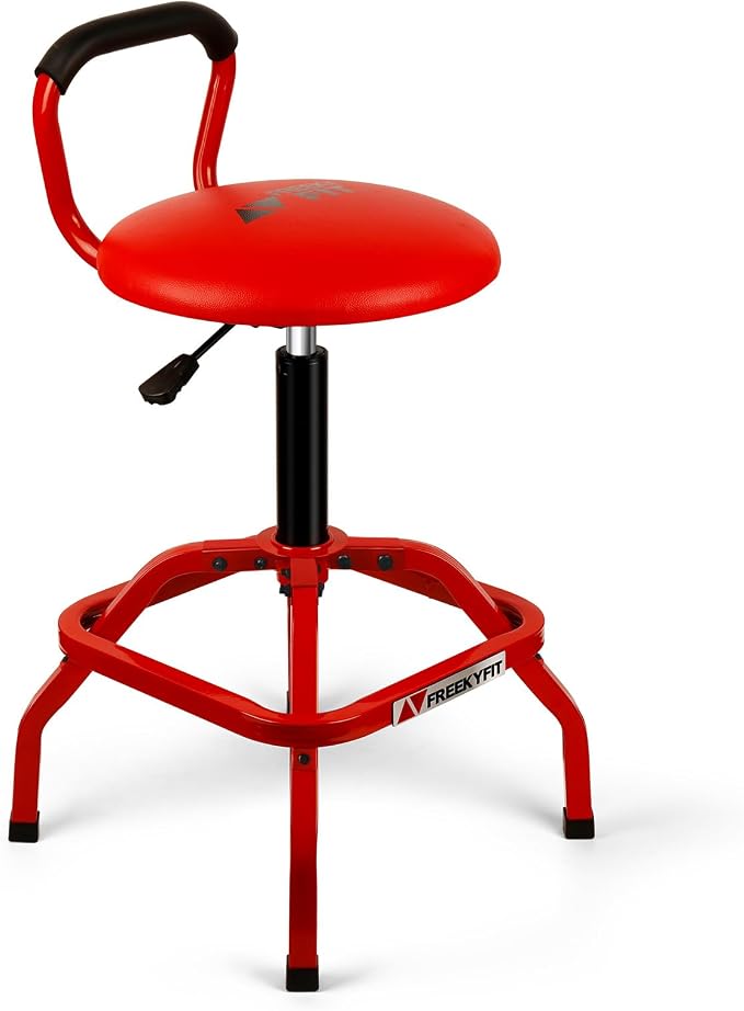 Garage Stool, Adjustable Height Swivel Work Mechanic Shop Stool by FreekyFit