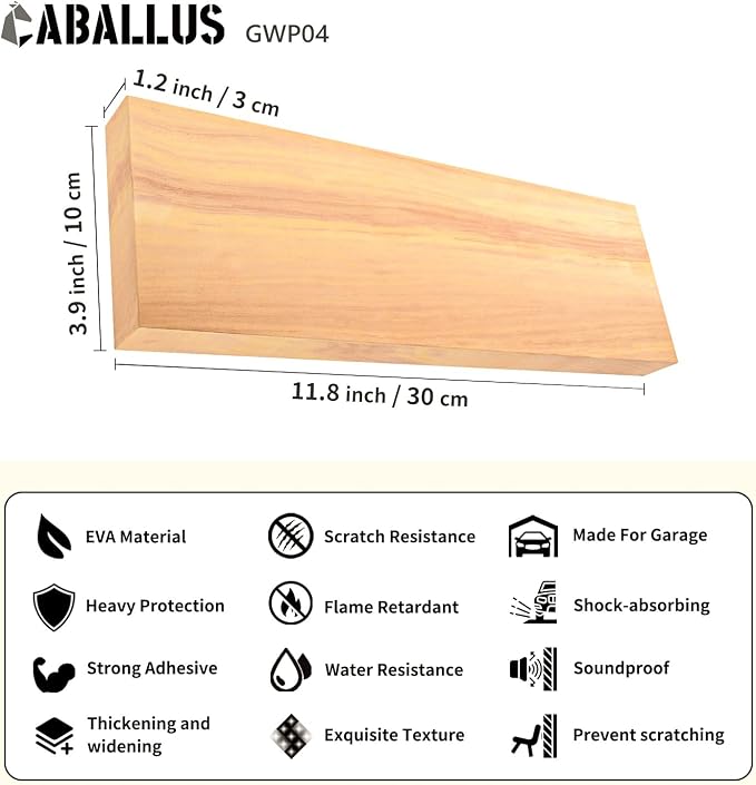 GWP04 Wood Grain Garage Wall Protector Car Door Protectors, Garage Accessories - Image 2