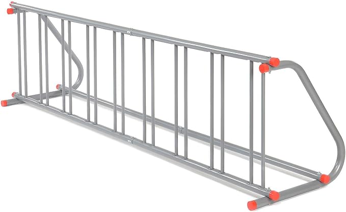 Global Industrial 111" L Single-Sided Grid Bike Rack, 9-Bike Capacity, Powder - Image 4