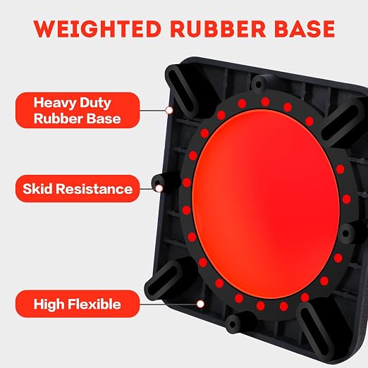 Traffic Cones 28 inch 6 Pack Heavy Duty Safety Cones Orange - Image 3