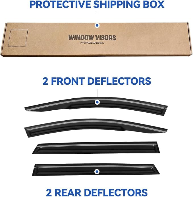 Window Visors Rain Guards for 2019 2020 2021 2022 2023 Hyundai Santa Fe - Image 5
