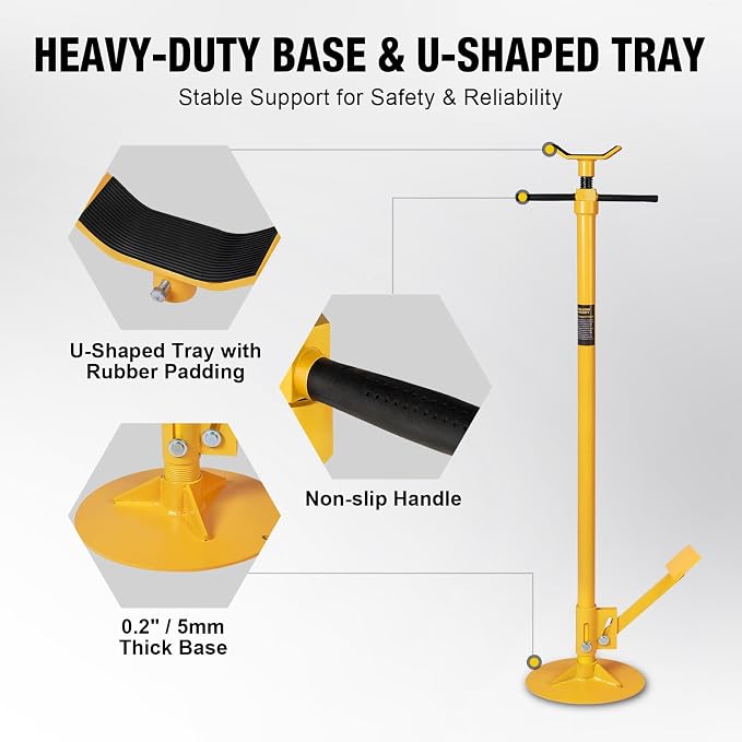 YELLOW JACKET Underhoist Support Stand 3/4 Ton Capacity - Image 3