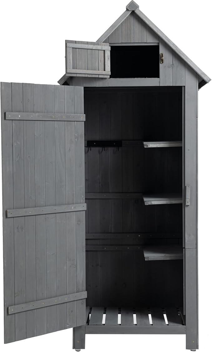30.3" L X 21.3" W X 70.5" H Outdoor Storage Shed - Image 8