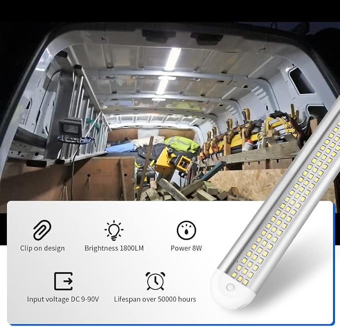 12V LED Interior Light Bar | 120LEDs 1800LM 8W DC 12 Volt led Strip Lights - Image 3