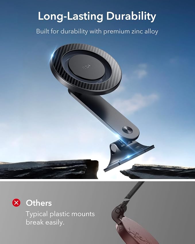 ESR for MagSafe Car Mount, Upgraded Dashboard Magnetic Phone Holder for Car - Image 7