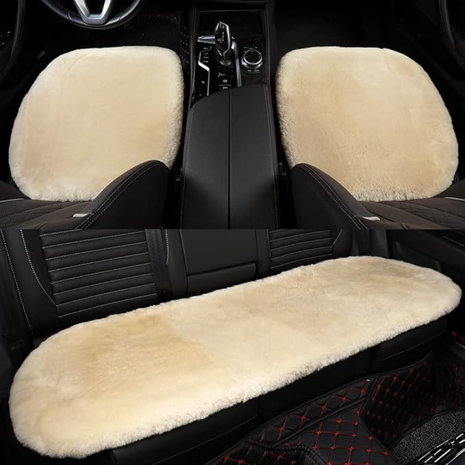 LLB Genuine Sheepskin Car Seat Cushion Seat Covers by LLB