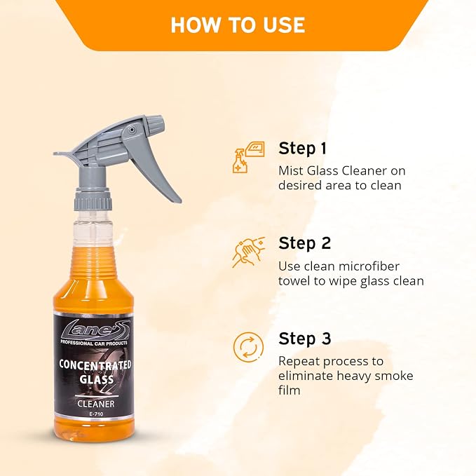 LANE'S Concentrated Auto Glass Cleaner- Window Cleaner, Windshield Cleaner- - Image 4