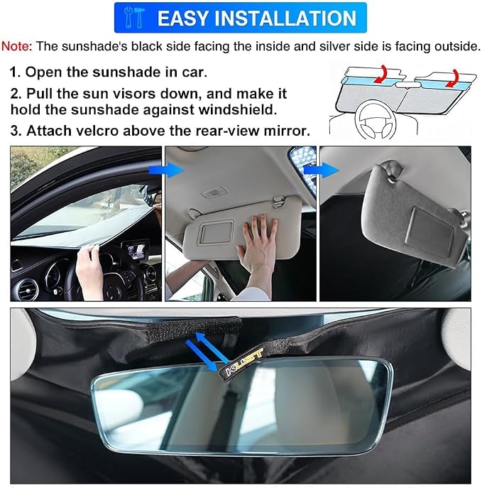 KUST Windshield Sun Shade for 2021-2025 2026 Acura TLX Sedan Accessories - Image 6