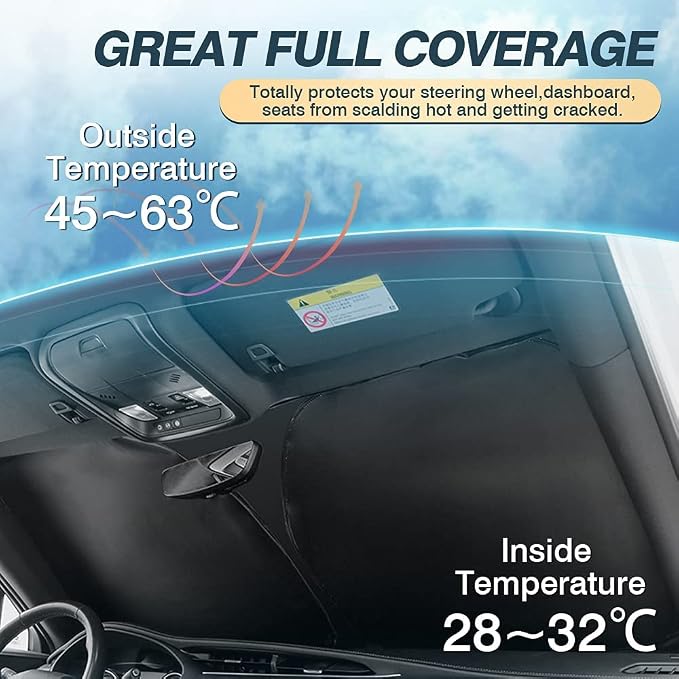 Cartist Custom Fit for Windshield Sunshade 2015-2022 GMC Canyon Sun Shade - Image 4
