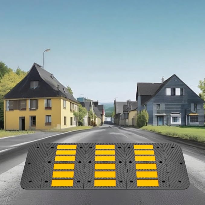 Speed Bumps for Driveway 35"x20"x2" Flexible Installation Connect Multiple - Image 8