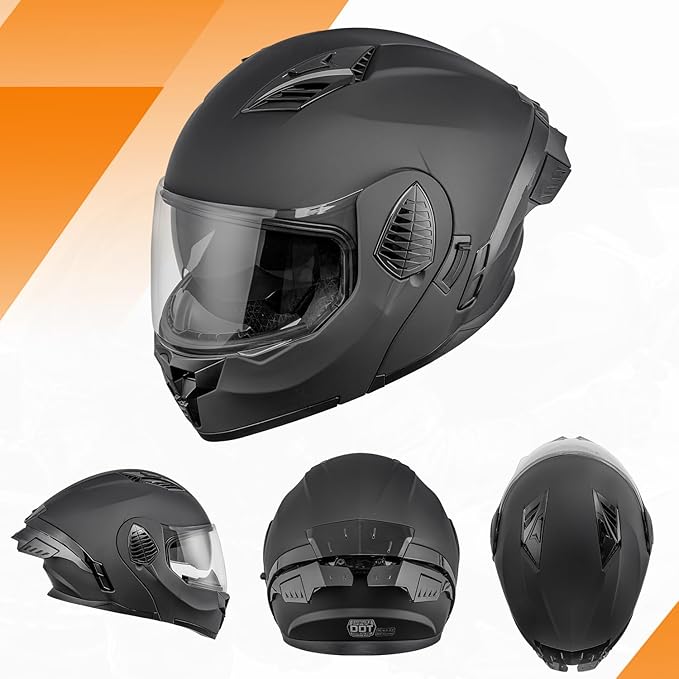 Modular Motorcycle Helmets Full Face Flip up Street Bike Motorcycle Helmet - Image 2