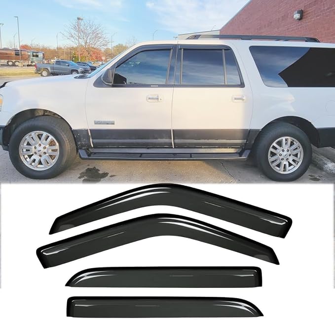 4pcs Original Shatterproof Outside Mount Style Sun Rain Guard Shields Side - Image 3
