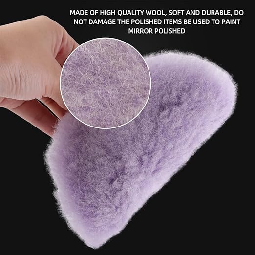 Wool Polishing Pads, SPTA 2Pcs 5Inch Wool Cutting Pad, Wool Buffing Wheel - Image 4