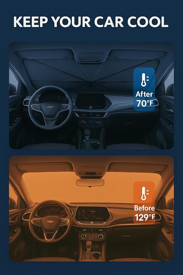 Proadsy Windshield Sun Shade Umbrella - Image 3