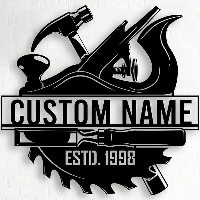 Personalized Dad's Garage Metal Sign by Pamaheart