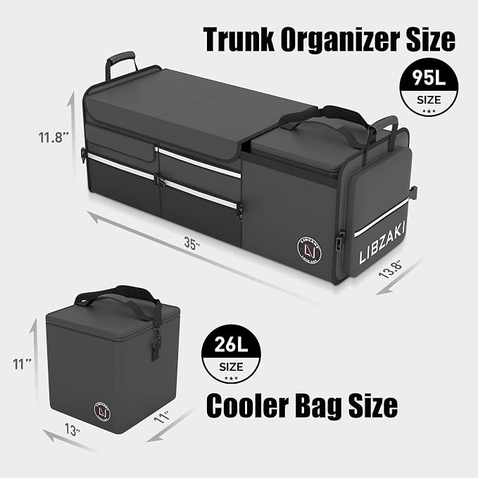 LIBZAKI Oversize 4 in 1 Car Trunk Storage Organizer - Image 6