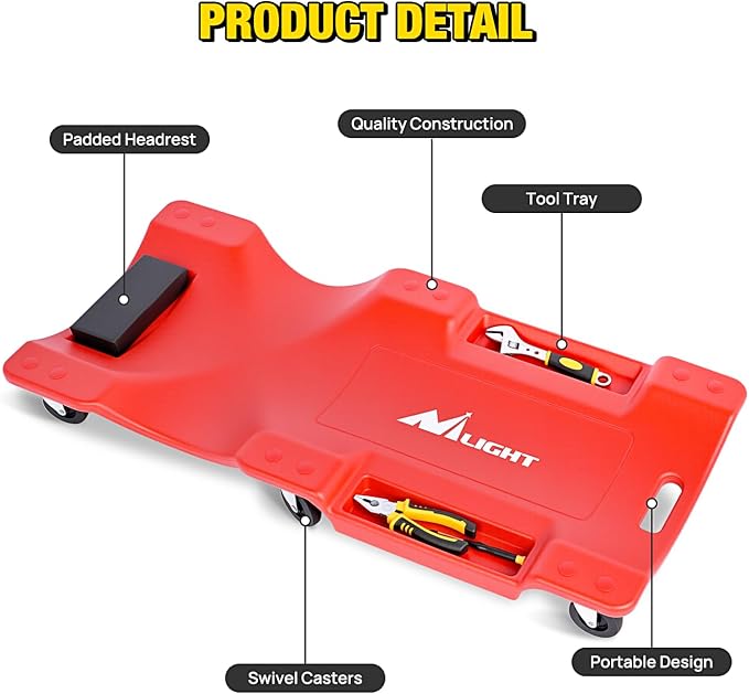 Nilight 40" Mechanic Plastic Creeper - Image 6