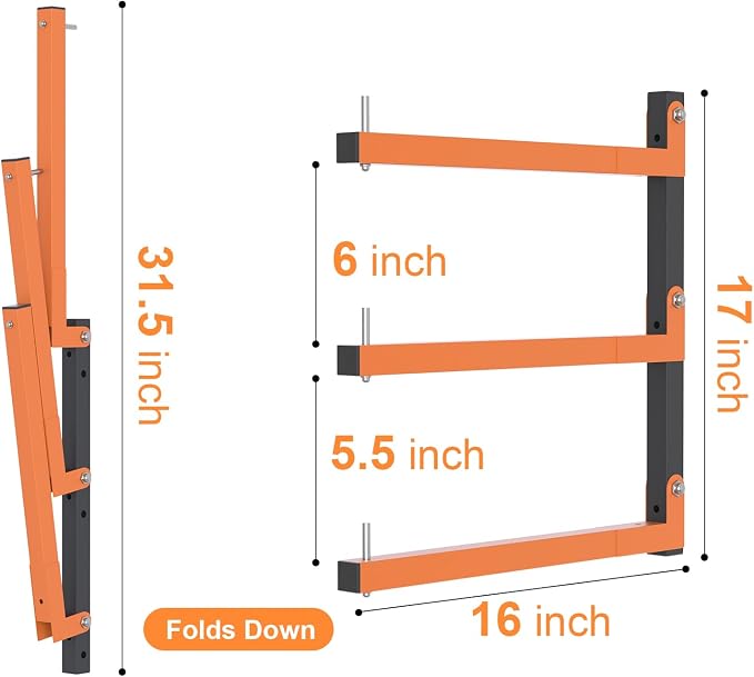 2 Pack Lumber Storage Rack, Heavy Duty Wood Storage Racks - Image 2