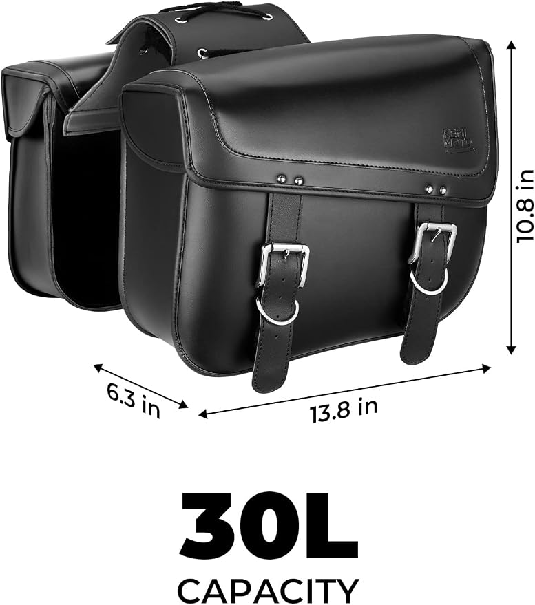 KEMIMOTO Motorcycle Saddlebags, 30L Large Capacity Saddle Bags Motorcycles - Image 5