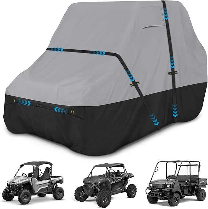 UTV Cover, Waterproof Side by Side Cover, 2-3 Seaters Outdoor Storage Cover by zenicham