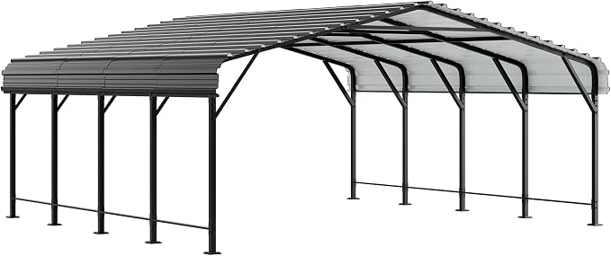 JAMFLY Carport, 20X20 FT Metal Carport, Heavy Duty Carport Canopy - Image 9