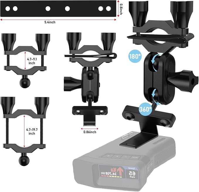 Car Rearview Mirror Radar Detector Mount, Suitable - Image 4