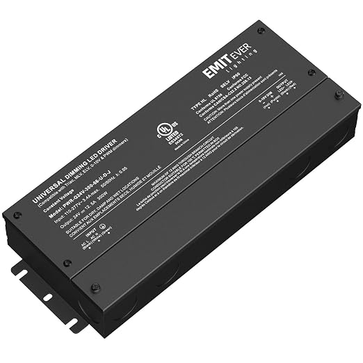 EMITEVER Dimmable Led Driver, 300W AC 110V-277V to DC 24V Transformer, 5-in-1 by EMITEVER