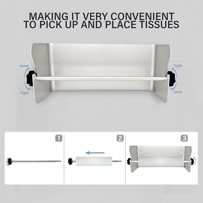 G-Sunny Garage Paper Towel Holder, Aluminum Wall-Mount Paper Towel Holder - Image 4
